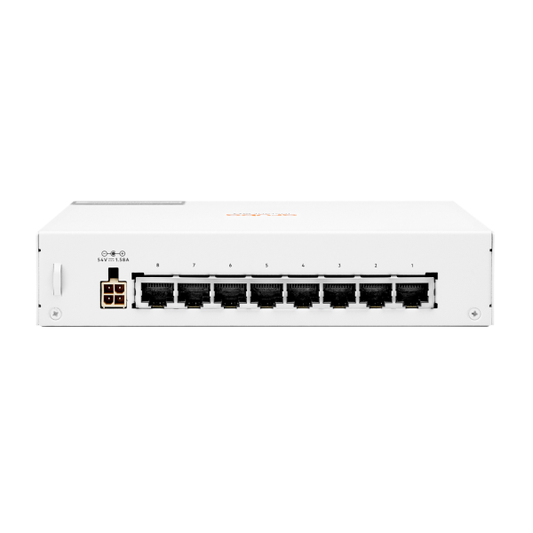 Aruba Instant On 1430 8G Class4 PoE 64W L2 Gigabit Ethernet no administrado (10/100/1000) Compatible con alimentación a través de Ethernet (PoE) Blanco [R8R46A#ABB]