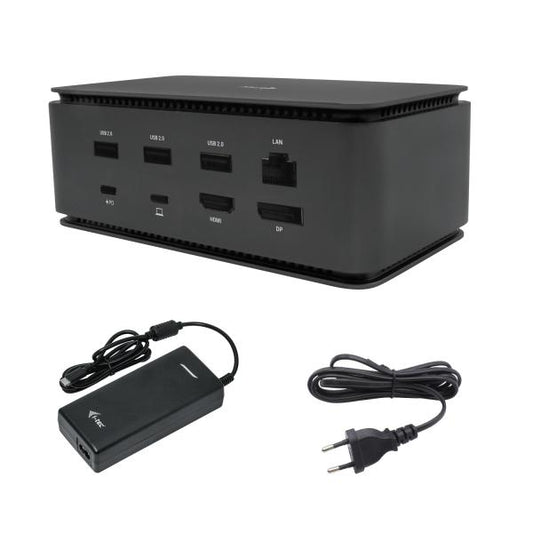 i-tec Metal USB4 Docking station Dual 4K HDMI DP with Power Delivery 80 W + Universal Charger 100 W [USB4DUALDOCK100W]