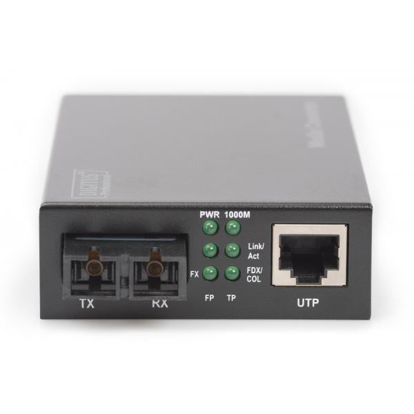 Digitus Gigabit Ethernet Media Converter - Multimode SC connector - 850nm - up to 0.5km [DN-82120-1]