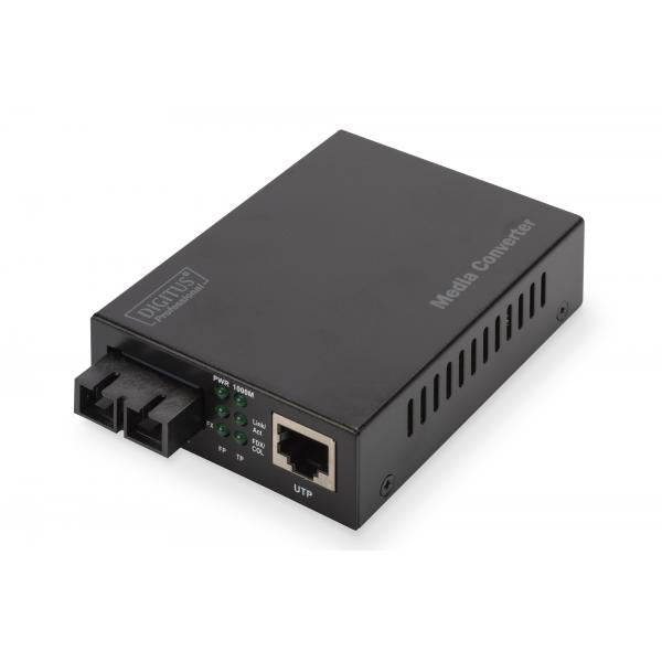 Digitus Gigabit Ethernet Media Converter - Multimode SC connector - 850nm - up to 0.5km [DN-82120-1]