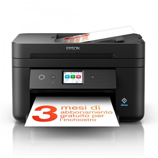 Epson WorkForce WF-2960DWF stampante multifunzione A4 getto d'inchiostro (stampa, scansione, copia), Display LCD 6.1 cm, ADF, WiFi Direct, AirPrint, 3 mesi di inchiostro incluso con ReadyPrint [C11CK60403]