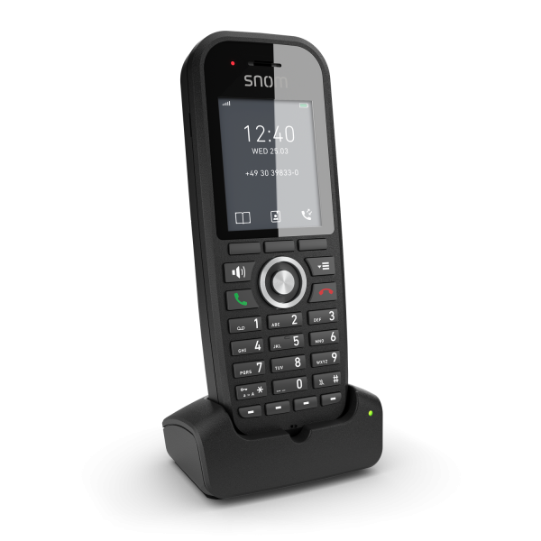 Snom M30 DECT handset for DoubleCell M400 e M900. B/W screen, 22 hours in conversation, rugged, integrated belt clip 00004607 [00004607]