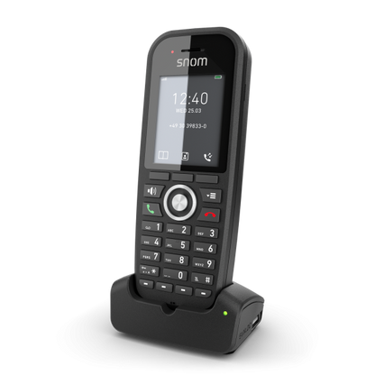 Snom M30 DECT handset for DoubleCell M400 e M900. B/W screen, 22 hours in conversation, rugged, integrated belt clip 00004607 [00004607]