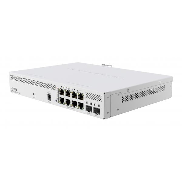 MikroTik, Cloud Smart Switch 610-8P-2S+IN with 8 x Gigabit 802.3af/at PoE-out ports, 2 x SFP+ cages, SwOS, desktop case, PSU CSS610-8P-2S+IN [CSS610-8P-2S+IN]