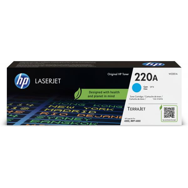 Cartucho de tóner cian original HP LaserJet 220A [W2201A]