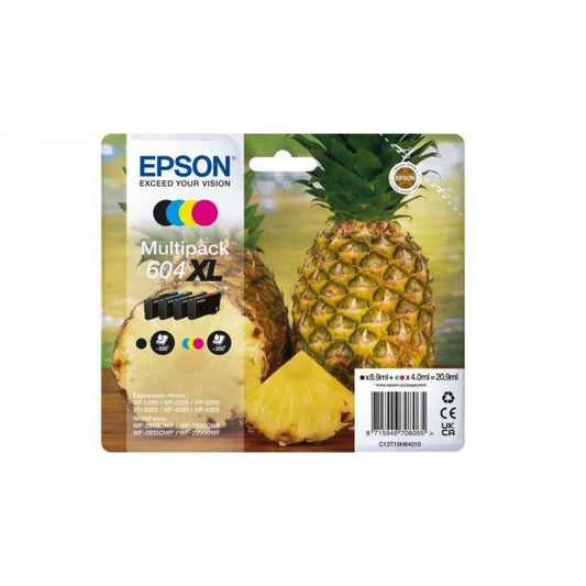 Epson 604XL cartuccia d'inchiostro 4 pz Originale Resa elevata (XL) Nero, Ciano, Magenta, Giallo [C13T10H64010]