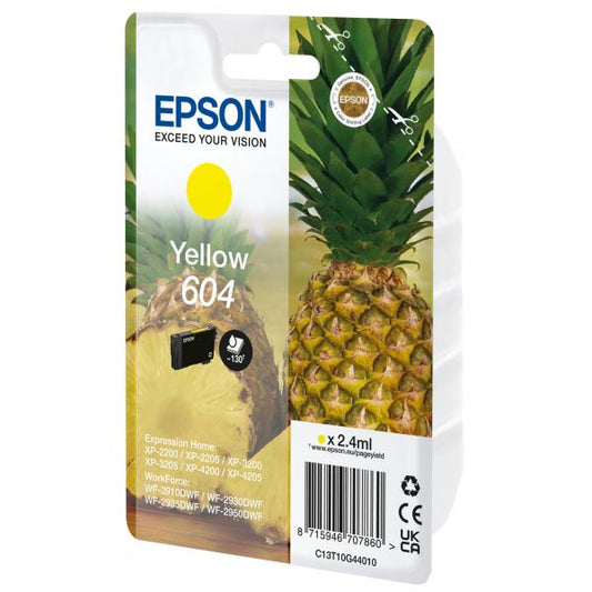 Epson 604 cartuccia d'inchiostro 1 pz Originale Resa standard Giallo [C13T10G44020]