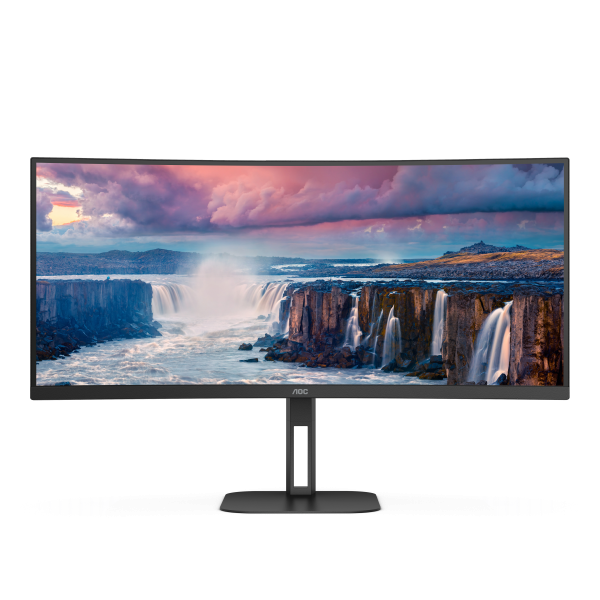 AOC MONITOR CURVO 34 LED VA WQHD 21:9 4MS 300 CDM, REG ALTEZZA, USB-C DOCK, DP/HDMI, MULTIMEDIALE [CU34V5C/BK]