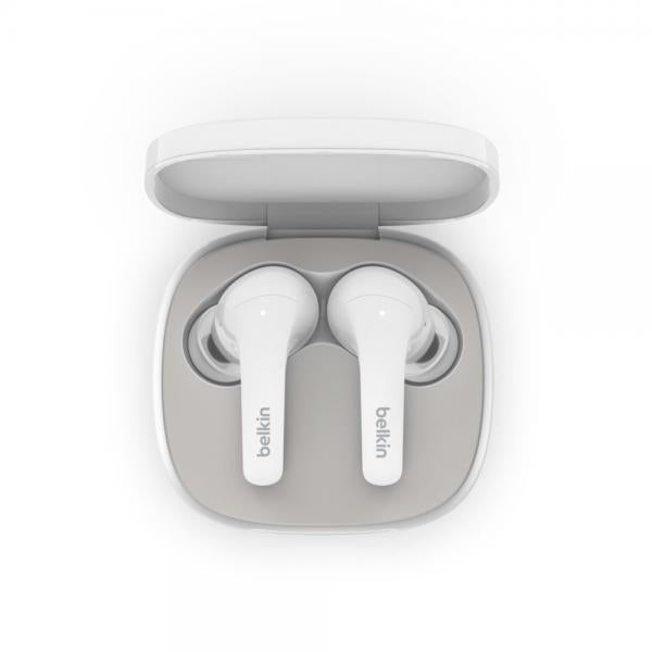 Belkin SOUNDFORM Flow Auricolare Wireless In-ear Musica e Chiamate USB tipo-C Bluetooth Bianco [AUC006BTWH]