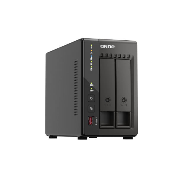 QNAP NAS - 2-bay desktop NAS, Intel Celeron J6412 4C 2.0GHz, burst 2.6GHz, onboard 8GB RAM, 2 x HDMI 1.4b, 2x M.2 2280 PCIe slots, 2x 2.5GbE, 2x USB 3.2 Gen2 Type A, 2x USB 2.0, long term su [TS-253E-8G]