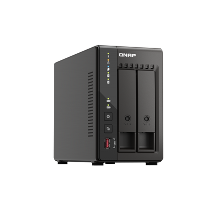 QNAP NAS - 2-bay desktop NAS, Intel Celeron J6412 4C 2.0GHz, burst 2.6GHz, onboard 8GB RAM, 2 x HDMI 1.4b, 2x M.2 2280 PCIe slots, 2x 2.5GbE, 2x USB 3.2 Gen2 Type A, 2x USB 2.0, long term su [TS-253E-8G]