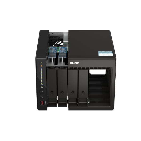 QNAP TS-453E NAS Tower Collegamento ethernet LAN Nero J6412 [TS-453E-8G]