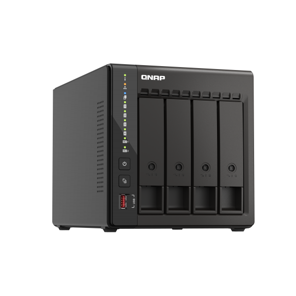 QNAP TS-453E NAS Tower Collegamento ethernet LAN Nero J6412 [TS-453E-8G]