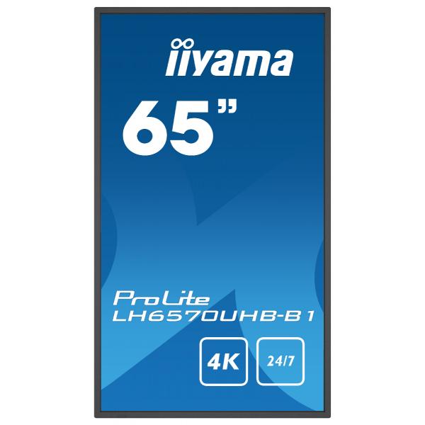 Iiyama ProLite 65 inch - 4K Ultra HD Professional Digital Signage Display - 3840x2160 [LH6570UHB-B1]