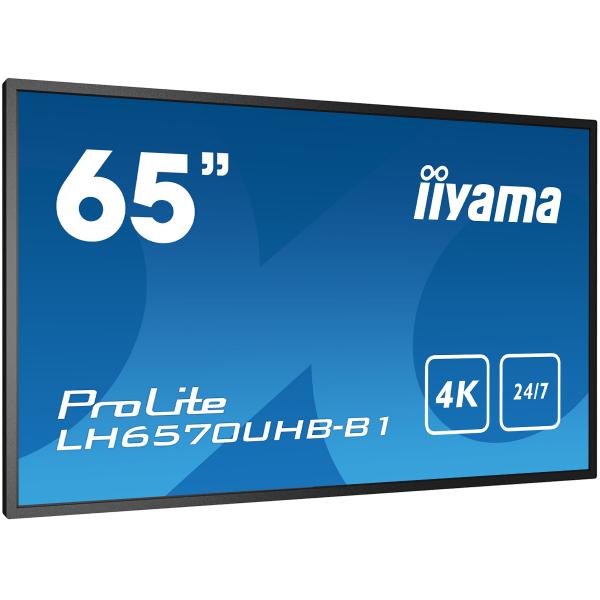 Iiyama ProLite 65 inch - 4K Ultra HD Professional Digital Signage Display - 3840x2160 [LH6570UHB-B1]