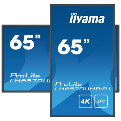 Iiyama ProLite 65 inch - 4K Ultra HD Professional Digital Signage Display - 3840x2160 [LH6570UHB-B1]