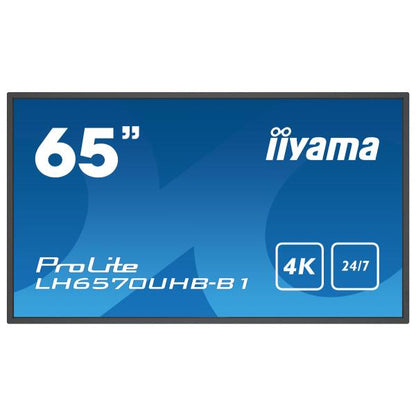 Iiyama ProLite 65 inch - 4K Ultra HD Professional Digital Signage Display - 3840x2160 [LH6570UHB-B1]