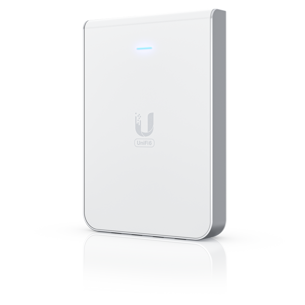 Ubiquiti - U6-IW - Wall-Plate Dual-Band Wi-Fi 6 Access Point, 1x Data-in: GbE RJ45 port, 4x Data-out: GbE RJ45 ports, 573.5 Mbps at 2.4GHz (2x2) + 4800 Mbps at 5GHz U6-IW [U6-IW]