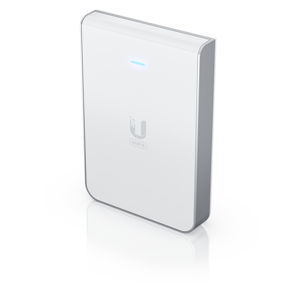 Ubiquiti - U6-IW - Wall-Plate Dual-Band Wi-Fi 6 Access Point, 1x Data-in: GbE RJ45 port, 4x Data-out: GbE RJ45 ports, 573.5 Mbps at 2.4GHz (2x2) + 4800 Mbps at 5GHz U6-IW [U6-IW]