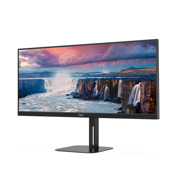 AOC MONITOR 34 LED VA WQHD 21:9 4MS 300 CDM, REG ALTEZZA, USB-C DOCK, DP/HDMI, MULTIMEDIALE [U34V5C/BK]