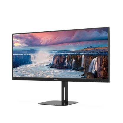 AOC MONITOR 34 LED VA WQHD 21:9 4MS 300 CDM, REG ALTEZZA, USB-C DOCK, DP/HDMI, MULTIMEDIALE [U34V5C/BK]