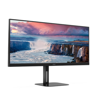 AOC MONITOR 34 LED VA WQHD 21:9 4MS 300 CDM, REG ALTEZZA, USB-C DOCK, DP/HDMI, MULTIMEDIALE [U34V5C/BK]