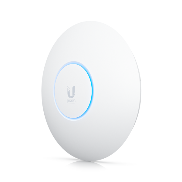 Ubiquiti - U6-Enterprise - Wall/Ceiling Mount Tru-Band Wi-Fi 6E Access Point, 1x 2.5Gbps RJ45 port, 573.5 Mbps at 2.4GHz (2x2) + 4800 Mbps at 5GHz (4x4) + 4800 Mbps at 6GHz (4x4) U6-Enterpri [U6-Enterprise]