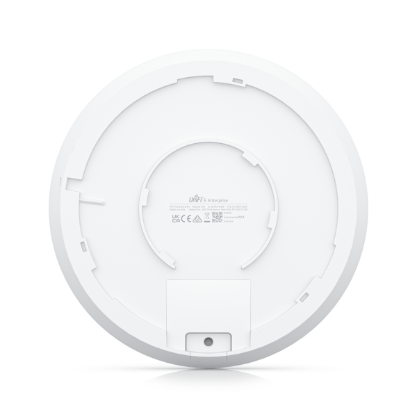 Ubiquiti - U6-Enterprise - Wall/Ceiling Mount Tru-Band Wi-Fi 6E Access Point, 1x 2.5Gbps RJ45 port, 573.5 Mbps at 2.4GHz (2x2) + 4800 Mbps at 5GHz (4x4) + 4800 Mbps at 6GHz (4x4) U6-Enterpri [U6-Enterprise]