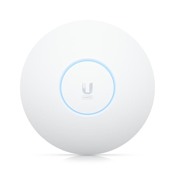 Ubiquiti - U6-Enterprise - Wall/Ceiling Mount Tru-Band Wi-Fi 6E Access Point, 1x 2.5Gbps RJ45 port, 573.5 Mbps at 2.4GHz (2x2) + 4800 Mbps at 5GHz (4x4) + 4800 Mbps at 6GHz (4x4) U6-Enterpri [U6-Enterprise]