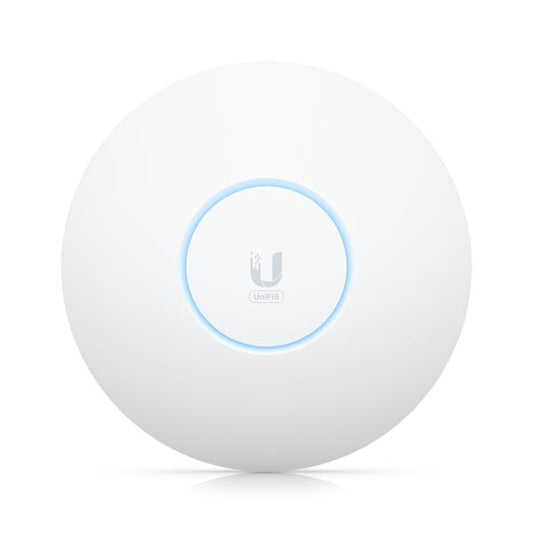 Ubiquiti - U6-Enterprise - Wall/Ceiling Mount Tru-Band Wi-Fi 6E Access Point, 1x 2.5Gbps RJ45 port, 573.5 Mbps at 2.4GHz (2x2) + 4800 Mbps at 5GHz (4x4) + 4800 Mbps at 6GHz (4x4) U6-Enterpri [U6-Enterprise]