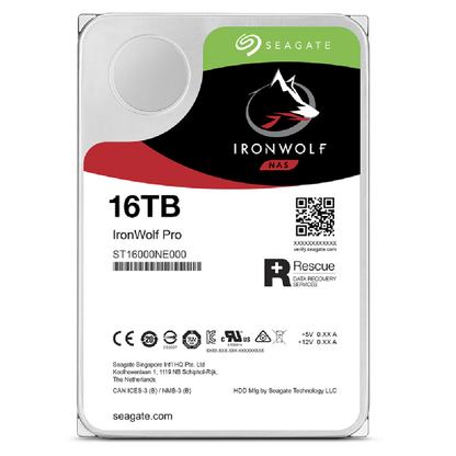 Seagate IronWolf Pro ST16000NT001 disco rigido interno 3.5" 16 TB [ST16000NT001]