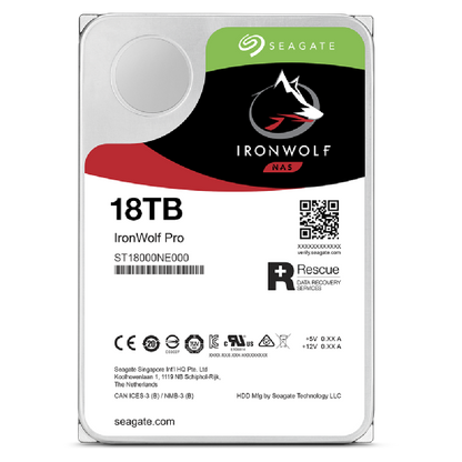 Seagate IronWolf Pro ST18000NT001 disco rigido interno 3.5" 18 TB [ST18000NT001]