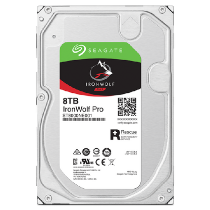 Seagate IronWolf Pro ST8000NT001 disco rigido interno 8 TB 7200 Giri/min 256 MB 3.5" Serial ATA III [ST8000NT001]