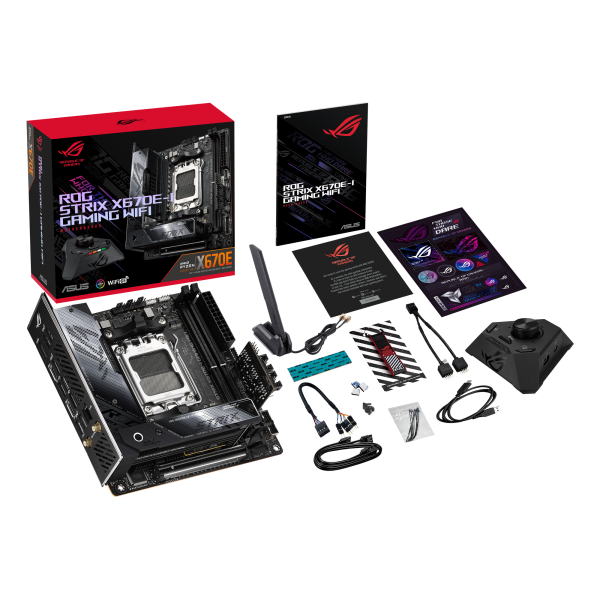 ASUS MB AMD X670E, ROG STRIX X670E-I GAMING WIFI DDR5, AM5, MINI-ITX, 90MB1B70-M0EAY0 [ROG ST 