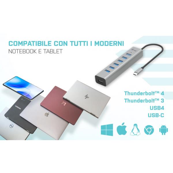 i-tec USB-C Charging Metal HUB 7 Port [C31HUBMETAL703]