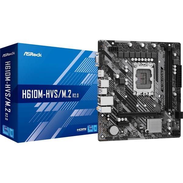 ASROCK MB H610, H610M-HVS/M.2 R2.0, LGA1700 , mATX [H610M-HVS/M.2 R2.0]