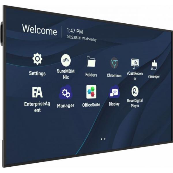 Viewsonic ViewBoard LED display - 75inch - 4K - 450 nits - Android 11 - 24/7 - USB-C - landscape & portrait [CDE7530]