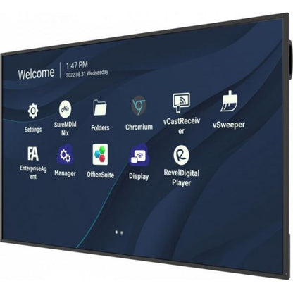 Viewsonic ViewBoard LED display - 75inch - 4K - 450 nits - Android 11 - 24/7 - USB-C - landscape & portrait [CDE7530]