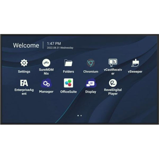 Viewsonic CDE7530 visor de mensajes 190,5 cm (75") Wi-Fi 450 cd/m 4K Ultra HD Negro Pantalla táctil Procesador integrado Android 11 [CDE7530] 