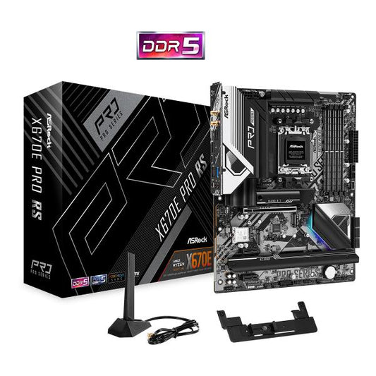 ASROCK MB AMD X670, X670E PRO RS, AM5, 4 DDR5, 6 SATA, 1 M2 SATA,3 PCI-E 4.0, 1 PCI-E 5.0, ATX [X670E PRO RS]