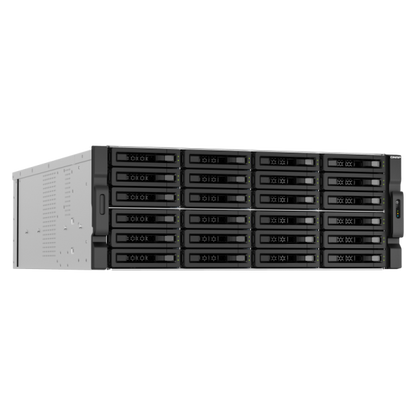 QNAP NAS - 30-Bay 4U rackmount NAS, Intel Xeon E-2378 8 cores / 16 threads 2.6 GHz processor (boost up to 4.8 GHz), 64 GB ECC DDR4 (x2 da 32GB), 24 x 2.5"/3.5" SATA 6Gbps HDD/SSD + 6 x 2.5 [TS-h3087XU-RP-E2378-64G]