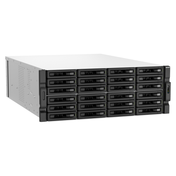 QNAP NAS - 30-Bay 4U rackmount NAS, Intel Xeon E-2378 8 cores / 16 threads 2.6 GHz processor (boost up to 4.8 GHz), 64 GB ECC DDR4 (x2 da 32GB), 24 x 2.5"/3.5" SATA 6Gbps HDD/SSD + 6 x 2.5 [TS-h3087XU-RP-E2378-64G]