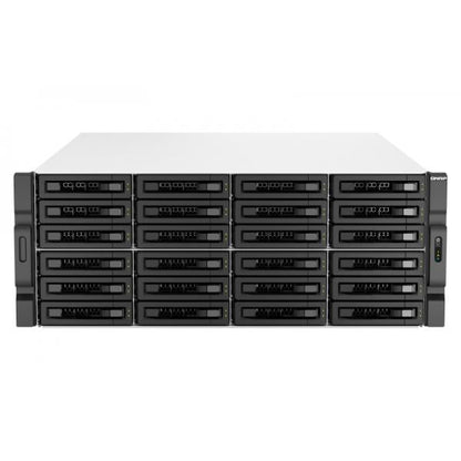 QNAP NAS - 30-Bay 4U rackmount NAS, Intel Xeon E-2378 8 cores / 16 threads 2.6 GHz processor (boost up to 4.8 GHz), 64 GB ECC DDR4 (x2 da 32GB), 24 x 2.5"/3.5" SATA 6Gbps HDD/SSD + 6 x 2.5 [TS-h3087XU-RP-E2378-64G]