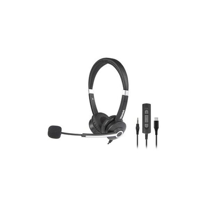 Hamlet HHEADM-CJS auriculares y cascos Alámbricos Overhead Office USB tipo C Negro [HHEADM-CJS] 