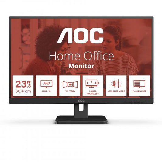 AOC MONITOR 23,8 LED VA FHD 16:9 4MS 300 CDM, VGA/DP/HDMI, MULTIMEDIALE [24E3UM]