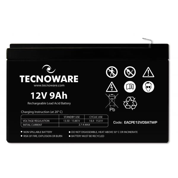 Tecnoware EACPE12V09ATWP batteria UPS Acido piombo (VRLA) 12 V 9 Ah [EACPE12V09ATWP]