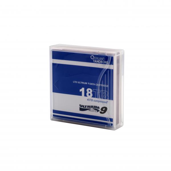 Overland-Tandberg TANDBERG LTO-9 DATA CARTRIDGE 18/45TB UNLABELED WITH CASE 1PCS Nastro dati vuoto 18 TB [434180]