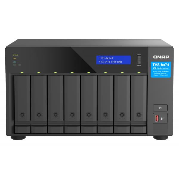 QNAP TVS-h874 NAS Tower Collegamento ethernet LAN Nero i5-12400 [TVS-H874-I5-32G]