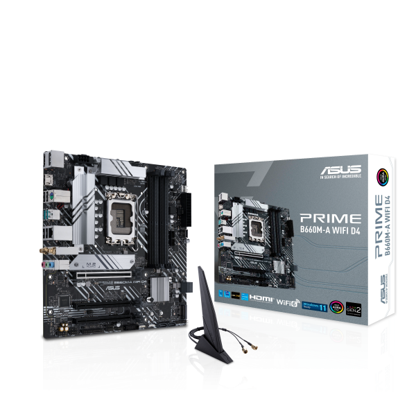 ASUS MB B660, PRIME B660M-A WIFI D4, LGA 1700, DDR4, ALDER LAKE [PRIME B660M-A WIF D4] 