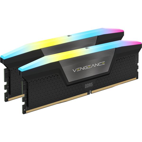 CORSAIR RAM VENGEANCE RGB DDR5 32GB 2X16GB DDR5 6000 PC5-48000 C36 1.35V OPTIMIZED FOR AMD - GREY [CMH32GX5M2D6000Z36K]